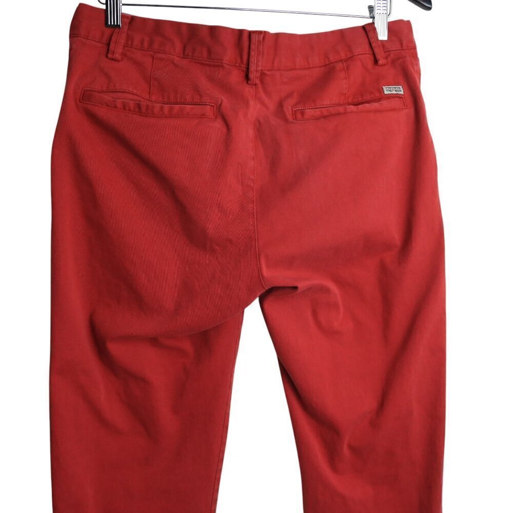 Vintage Private Member Chino Pants Striking Coral Salmon Red Men's Size 32 - Picture 4 of 8